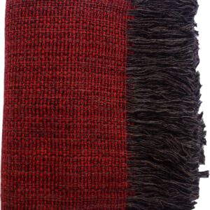 Alpaca and Wool A100 Throw Blanket, Red