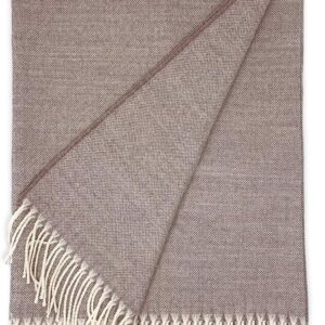 Alpaca Home | Hamptons Hand Loomed 4-Season Throw Blanket, Baby Alpaca Wool, Extra Large 6.6 Feet Long X 4.25 Feet Wide, Hypoallergenic & Luxuriously Soft (South Hampton)