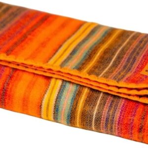 Alpaca Wool Blanket Queen Size 87 x 64 Inches Orange i##e##s: Warm ^^ Lightweight ^^ Bed Throw ^^ Couch ^^ Outdoor ^^ Camp :i##e##s