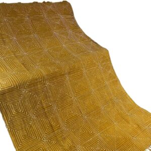 Artisan Mudcloth Throw – Boho African Blanket for Bed or Sofa