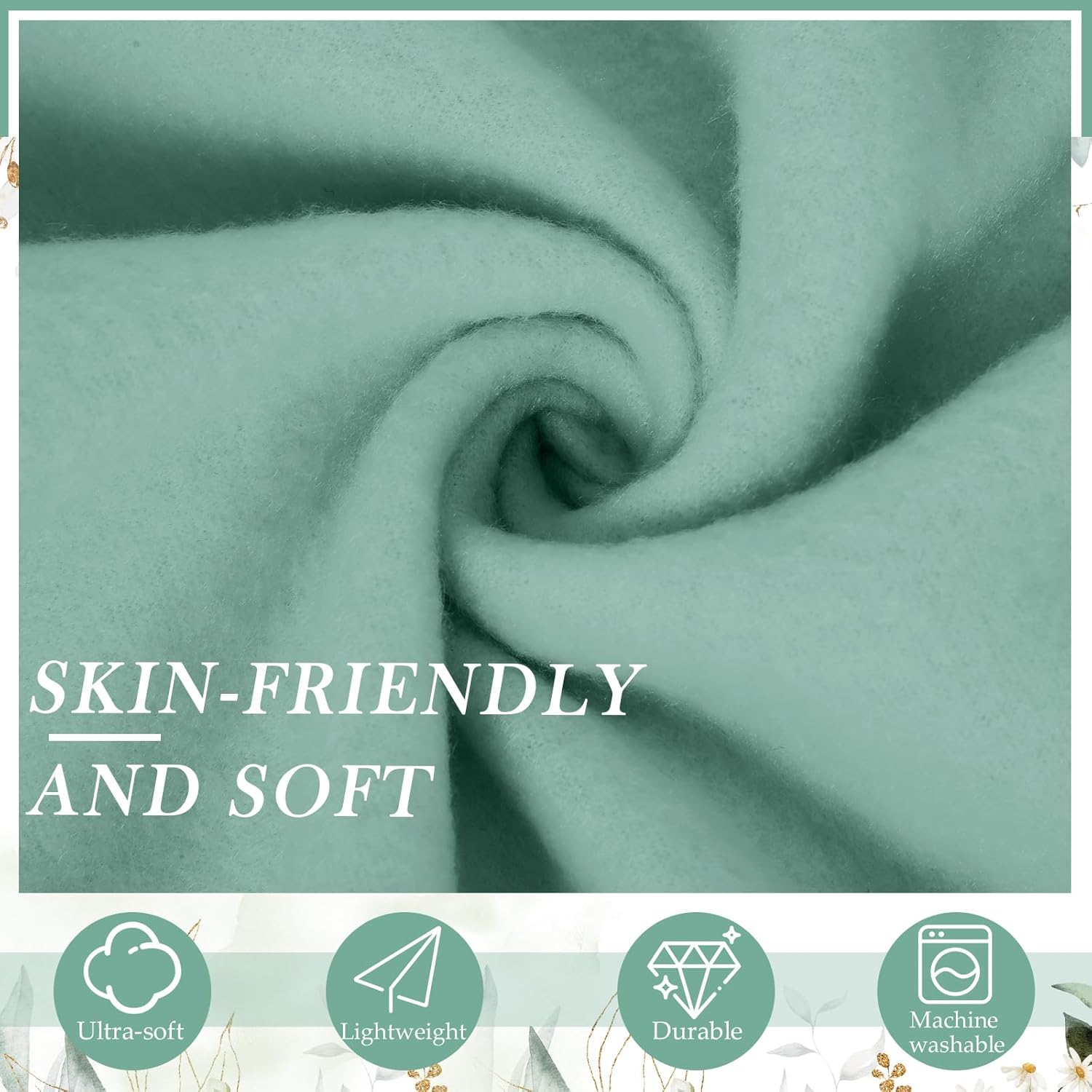 Buryeah 48 Pack Oeko-tex Certified Wedding Flannel Throw Blanket Bulk 50 x 60 Inch Soft Fleece Lap Blanket with Thank You Cards Ribbon for Guests Sleepover Spa Slumber Favors Gifts (Lake Blue) - Image 3