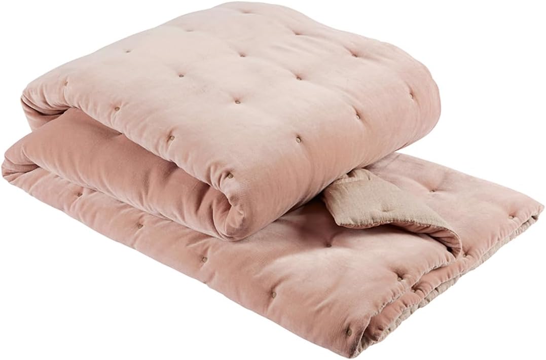 Christy Jaipur Luxury Quilted Throw | Silky Soft and Smooth Cotton Velvet | Generously Filled Plush Blanket | 55'' x 79'' | Ink Blue - Image 6