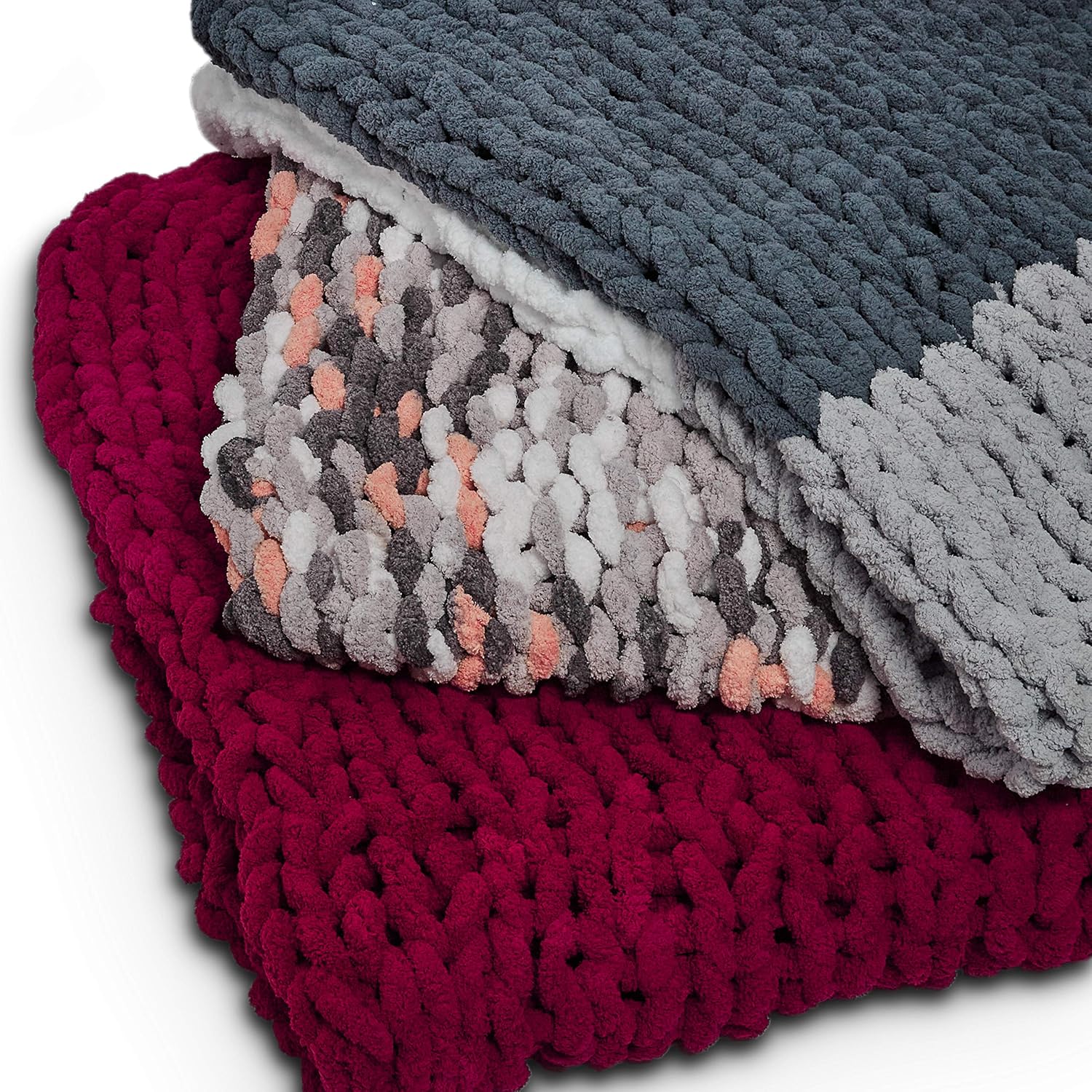 Chunky Chenille Knit Blanket - Soft Throw - Home Decor - Cozy Bedroom - Non-Shedding - Breathable - Anniversary Present - 50x60 - Image 5