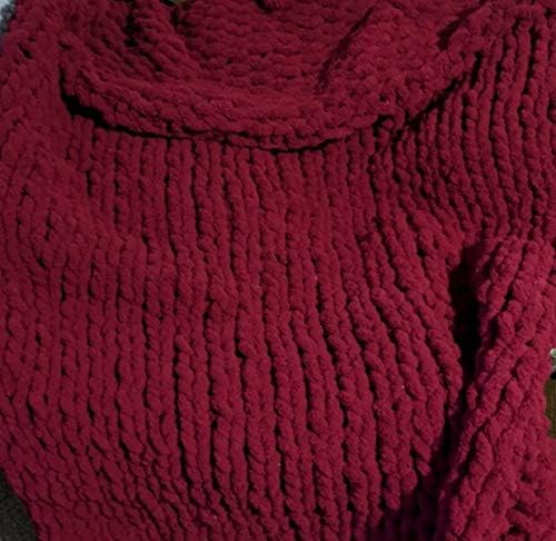 Chunky Chenille Knit Blanket - Soft Throw - Home Decor - Cozy Bedroom - Non-Shedding - Breathable - Anniversary Present - 50x60 - Image 2