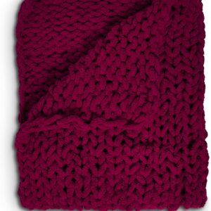 Chunky Chenille Knit Blanket - Soft Throw - Home Decor - Cozy Bedroom - Non-Shedding - Breathable - Anniversary Present - 50x60