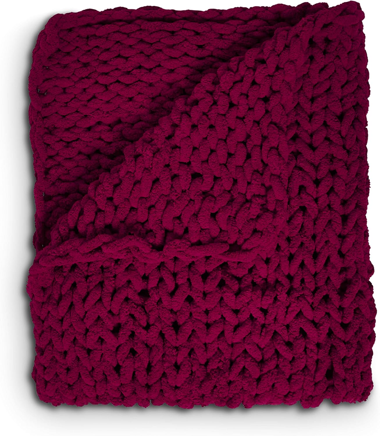 Chunky Chenille Knit Blanket - Soft Throw - Home Decor - Cozy Bedroom - Non-Shedding - Breathable - Anniversary Present - 50x60