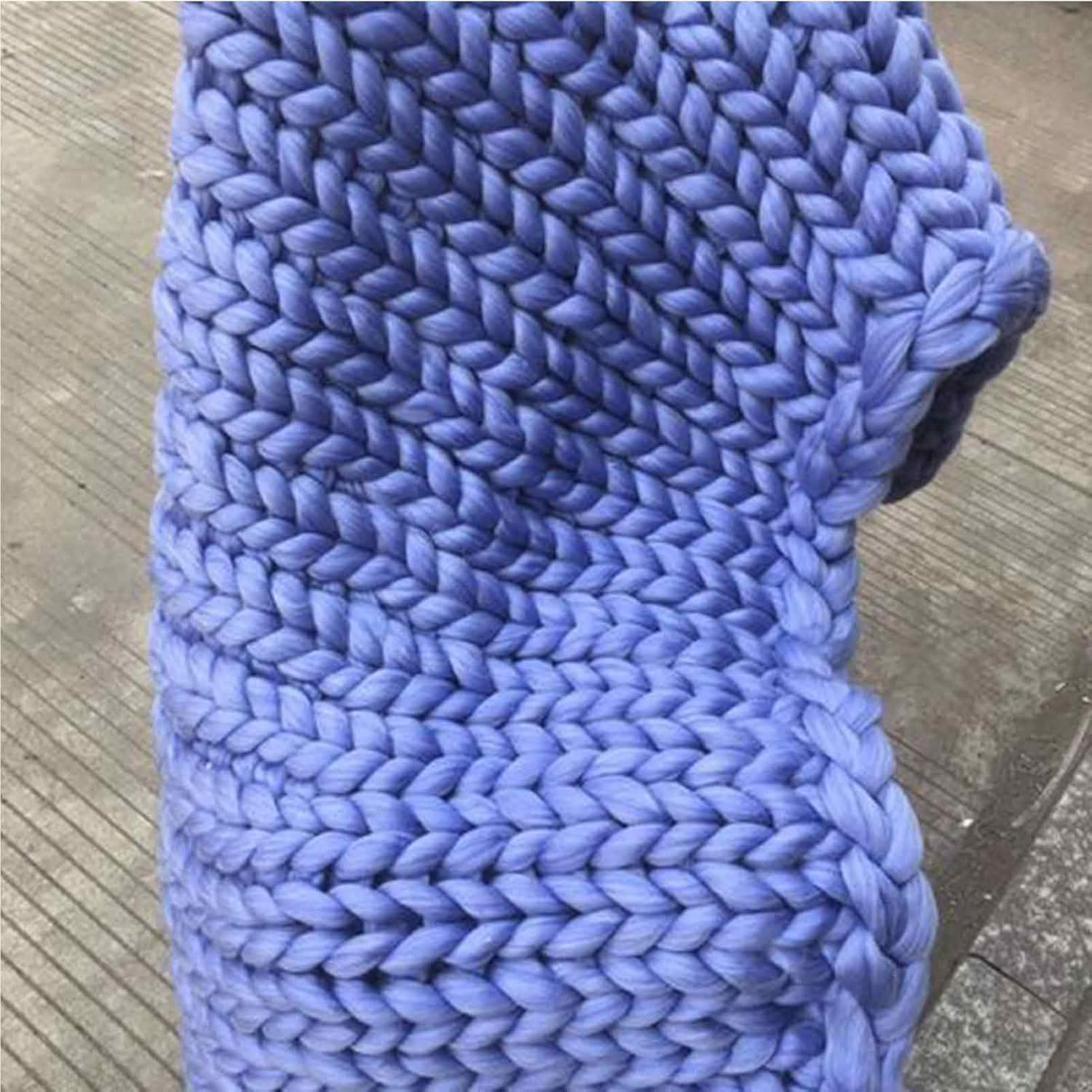 Chunky Knit Throw Blanket Inverse Growth Handmade Knitted Chenille Blankets Warm Soft Cozy Breathable for Sofa Couch Bed Home Decor Giant Yarn - Image 17