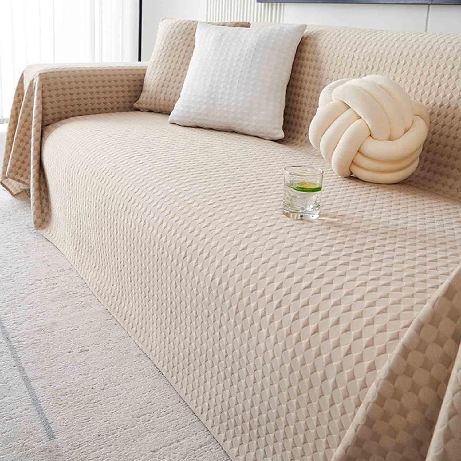 Cotton Knitted Sofa Throw Blanket with Tassels - Large Size for 1\/2\/3\/4 Seater - Cozy Home Decor - Ideal for Couch, Settees, Armchair and Bed - Image 12