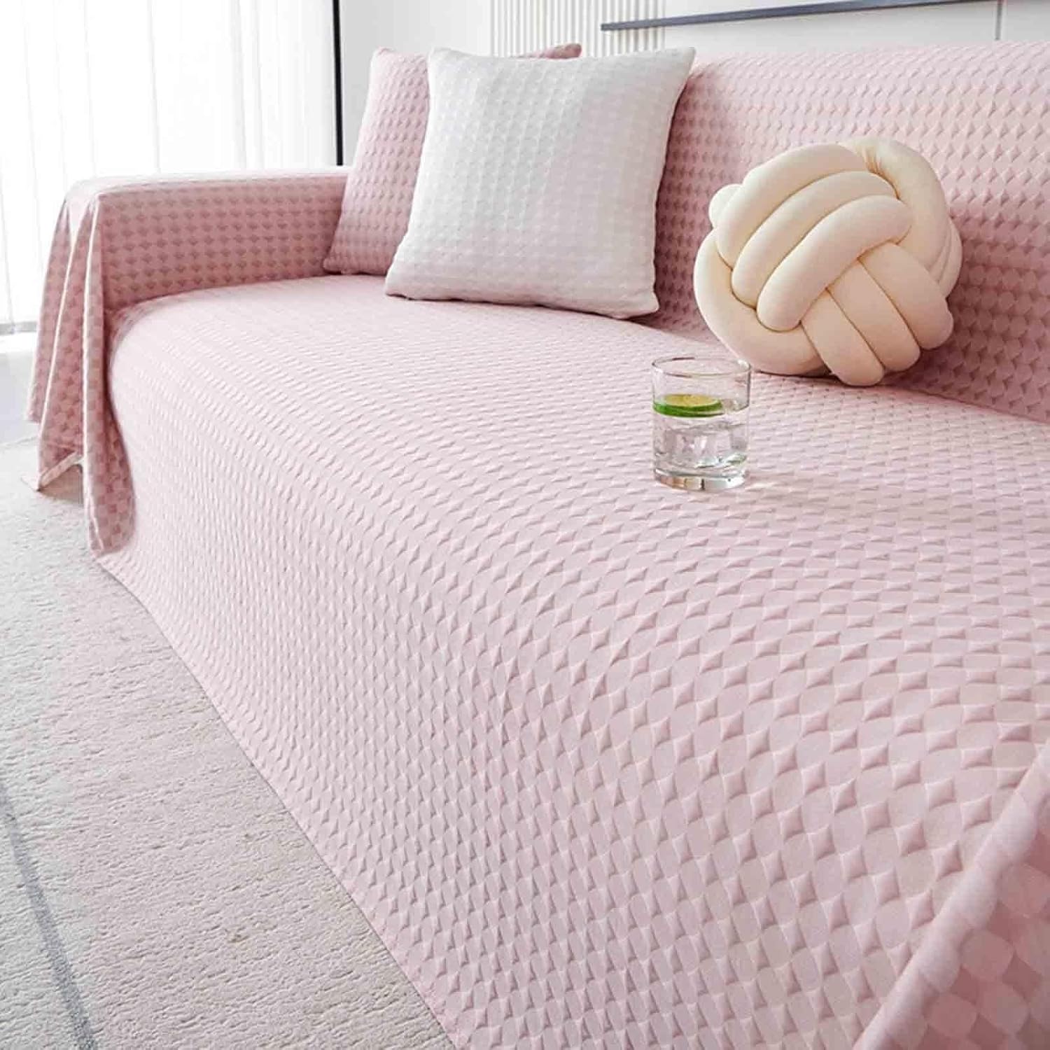 Cotton Knitted Sofa Throw Blanket with Tassels - Large Size for 1\/2\/3\/4 Seater - Cozy Home Decor - Ideal for Couch, Settees, Armchair and Bed - Image 11