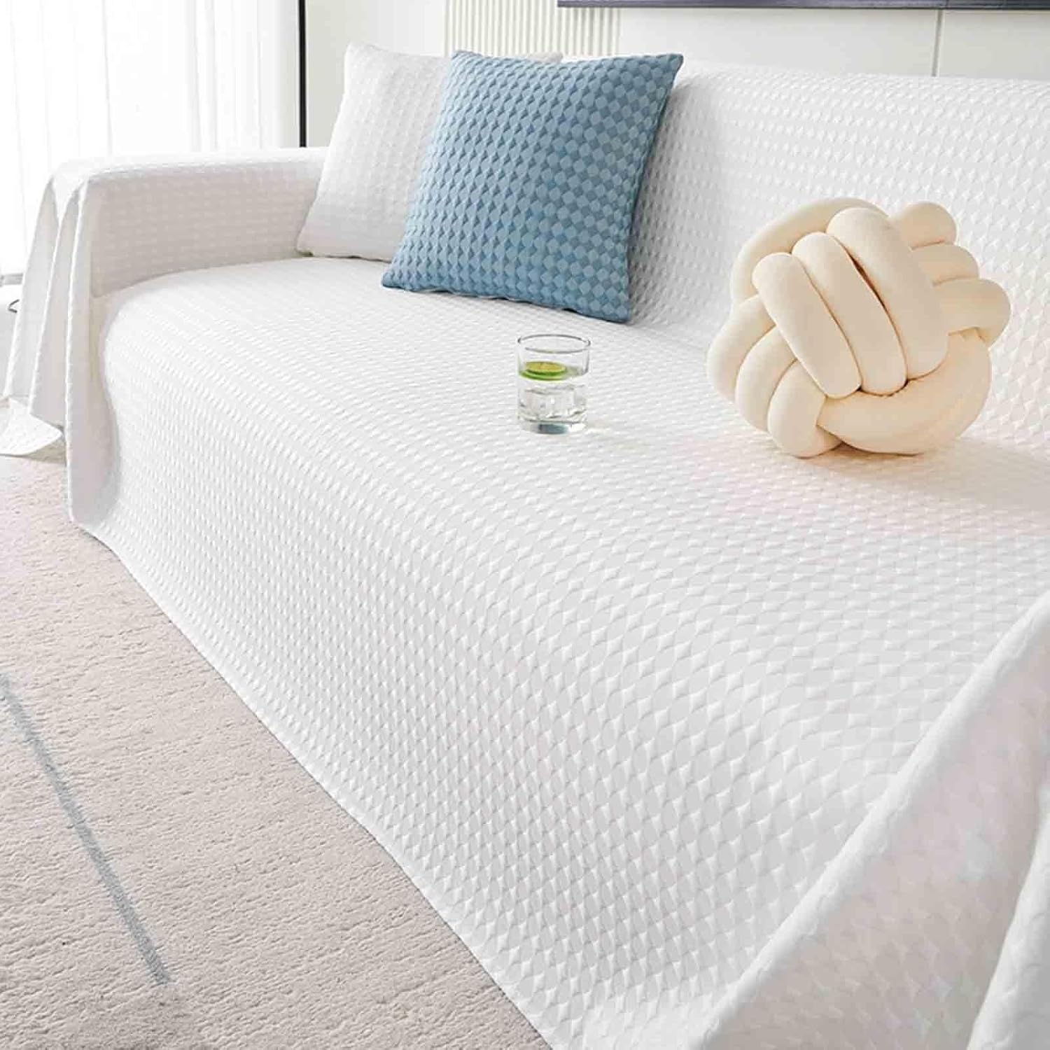 Cotton Knitted Sofa Throw Blanket with Tassels - Large Size for 1\/2\/3\/4 Seater - Cozy Home Decor - Ideal for Couch, Settees, Armchair and Bed - Image 10