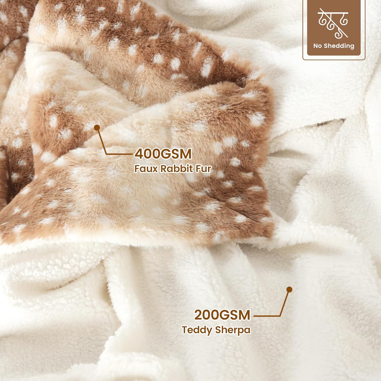 Cozy Bliss Luxury Faux Fur Throw Blanket Animal Striped Print 50 * 60 Inches and Grey Cooling Comforter Queen Size 90 * 90 Inches - Image 4