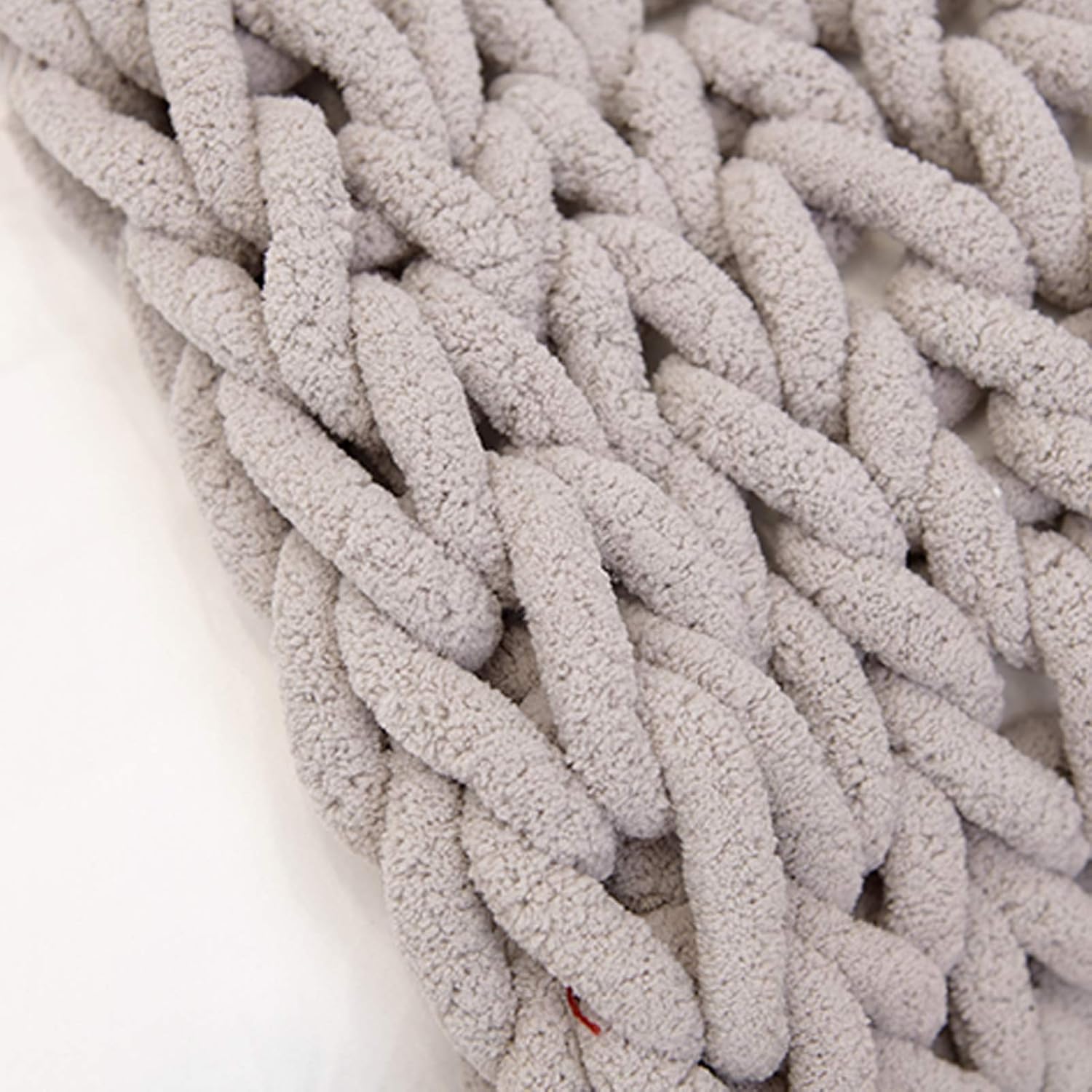 Daoyuan Chunky Knit Blanket 2CM Wide Super Soft and Thick Hand-Woven Giant Chenille Yarn Yoga Mat for Home Use Gift Throw Bedroom - Image 2