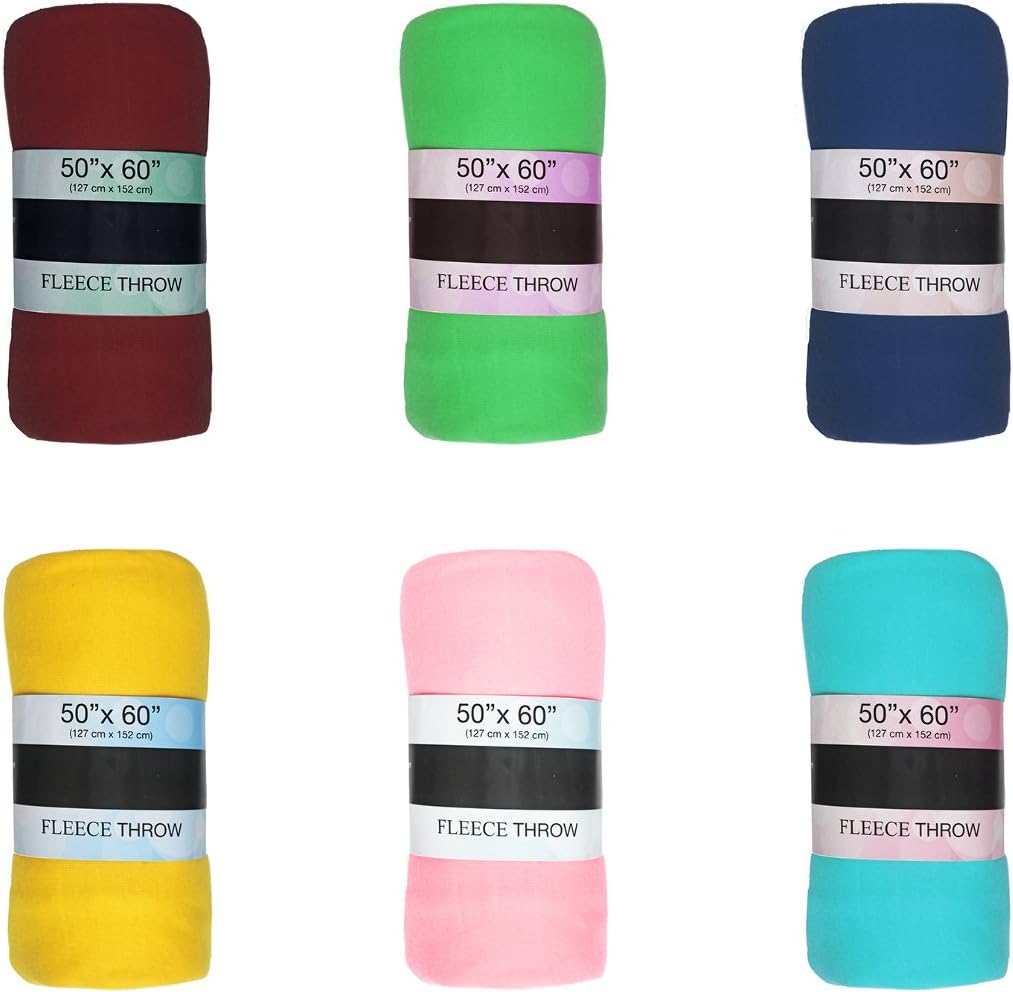 DDI Economy Fleece Throw Blankets - 50" x 60" - Case of 36 Units.