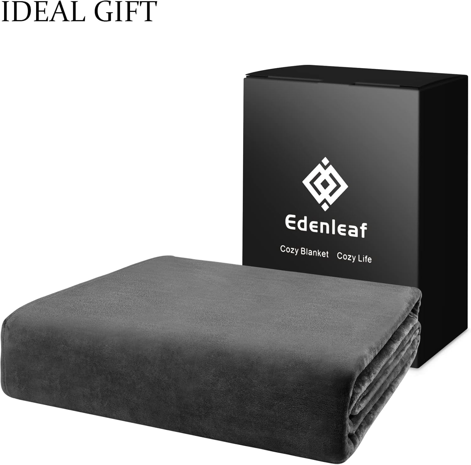 Edenleaf Oversized Blanket 120x120 Inches, Giant Huge Companion for Bed, Sofa,Travel and Camping, Extra Large Big Soft Blanket Fits The Whole Family and Outdoors, Dark Grey 10'x10' - Image 5