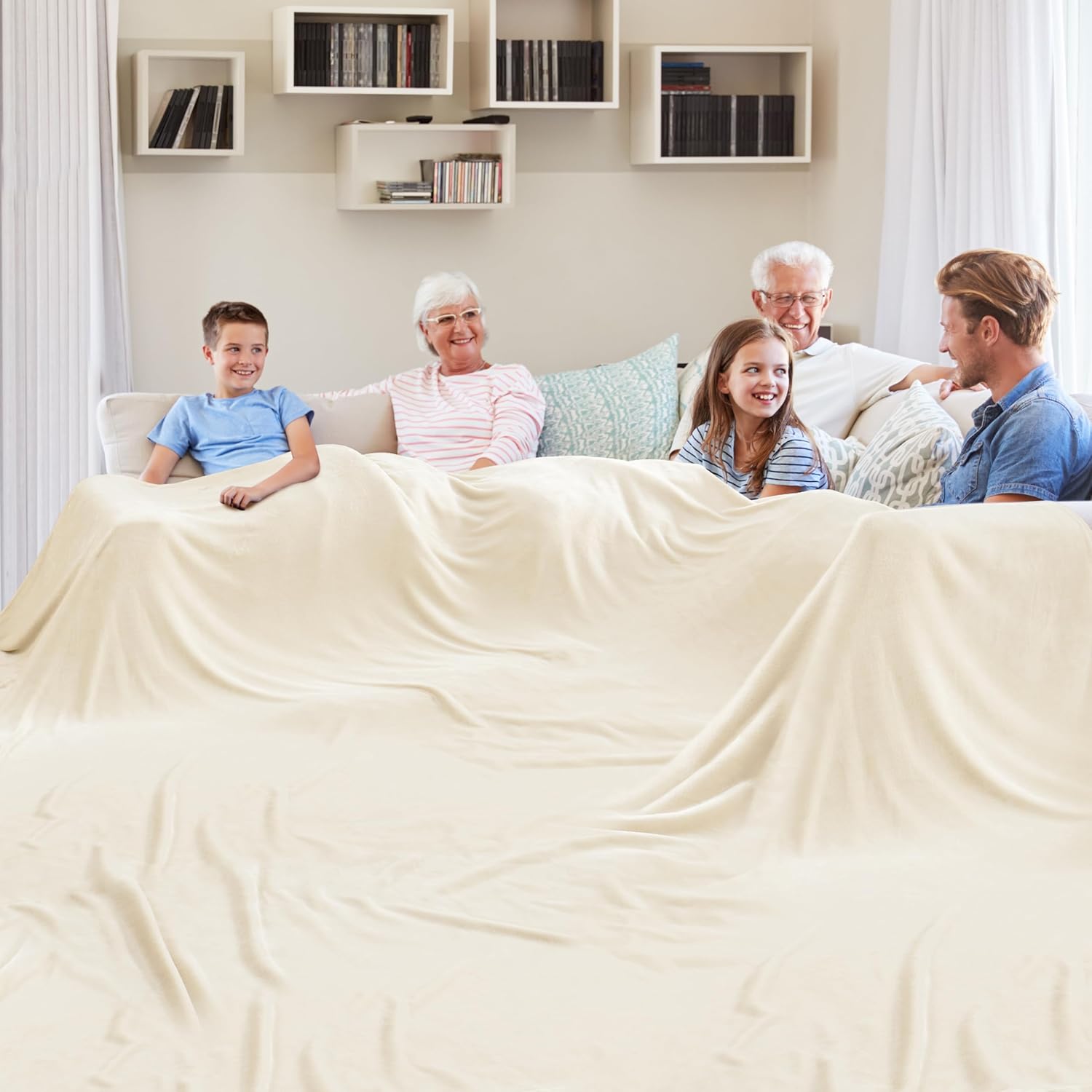 Edenleaf Oversized Blanket 120x120 Inches, Giant Huge Companion for Bed, Sofa,Travel and Camping, Extra Large Big Soft Blanket Fits The Whole Family and Outdoors, Dark Grey 10'x10' - Image 8