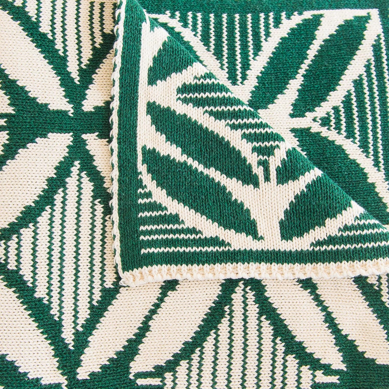 Evermore Living Recycled Cotton Throw Blanket | Dolly (Emerald)