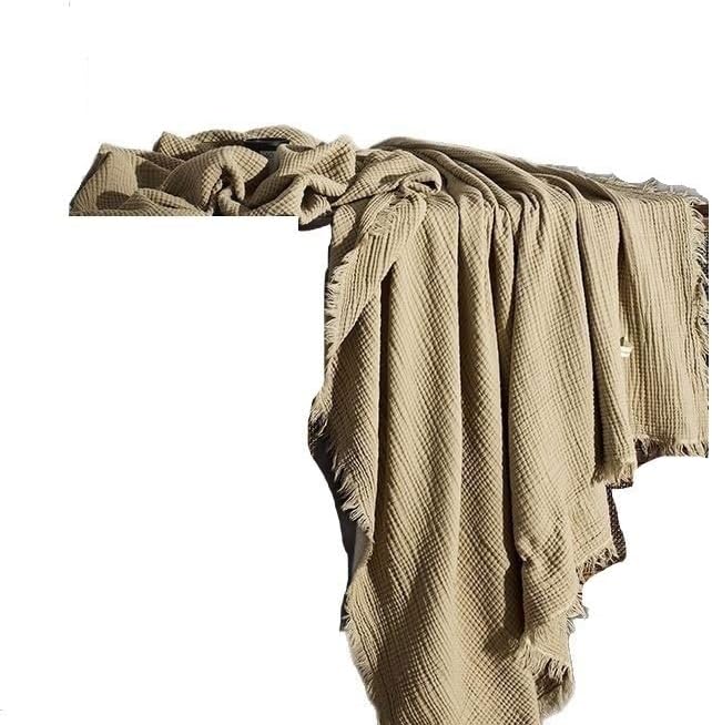 EWUROI Cotton Plush Yarn Cloth Fleece Blanket Blanket Throw(130 * 170cm)