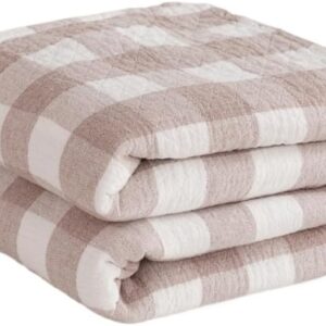 EWUROI Japanese Plush Cotton Fleece Blanket Cloth Nap Blanket Throw(White-Patch Five-Pointed star4,150 * 200cm)