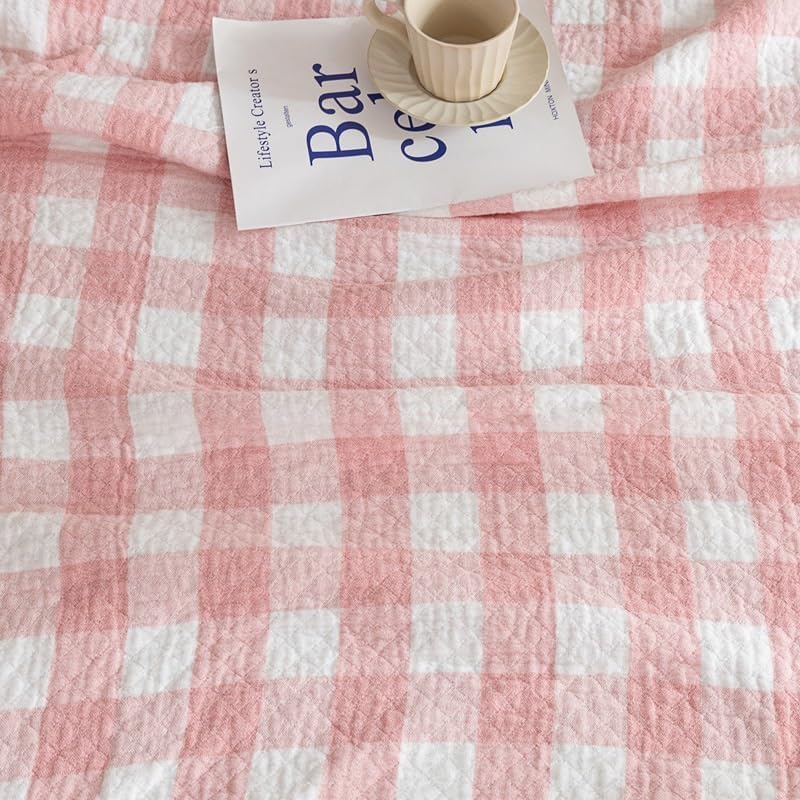 EWUROI Japanese Plush Cotton Fleece Blanket Cloth Nap Blanket Throw(White-Patch Five-Pointed star4,150 * 200cm) - Image 4