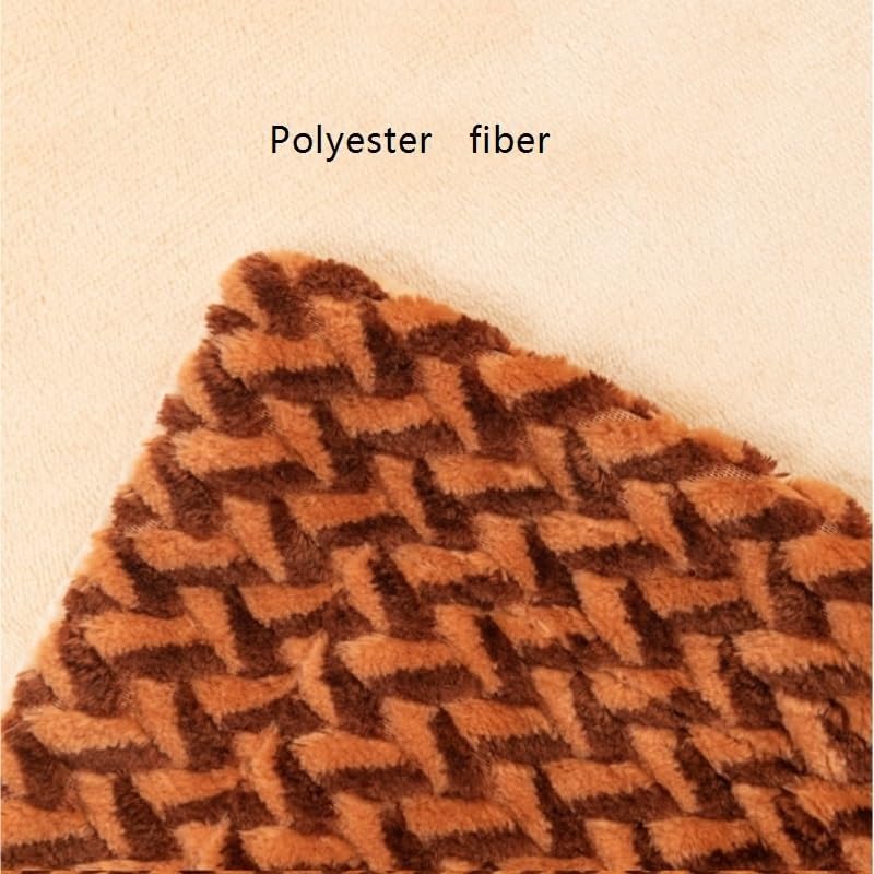 EWUROI Plush Cationic Fleece Blanket Air Conditioned Sofa Blanket Throw(Orange) - Image 5