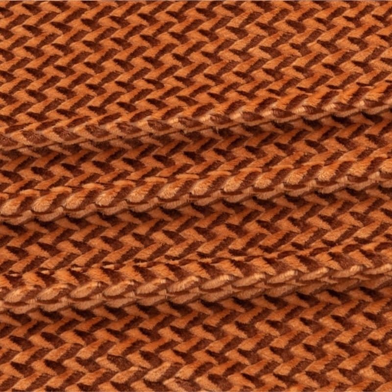 EWUROI Plush Cationic Fleece Blanket Air Conditioned Sofa Blanket Throw(Orange) - Image 3