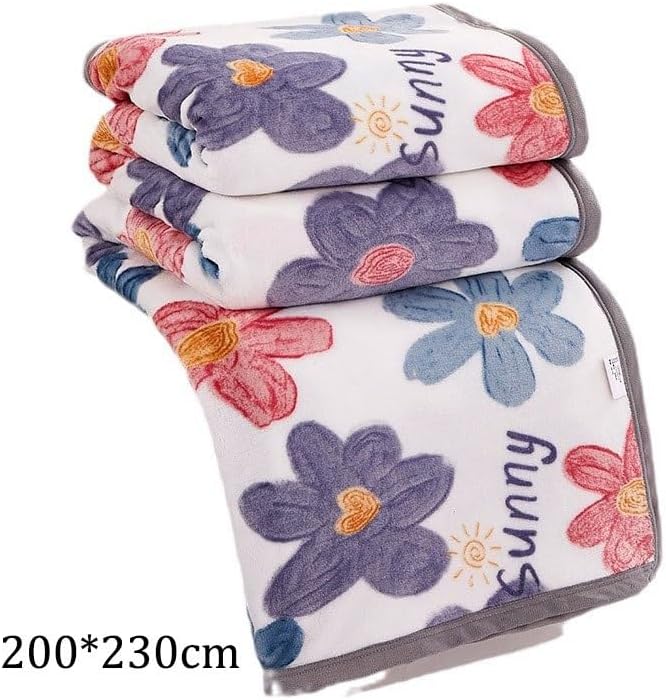 EWUROI Thickened Plush Mink Fleece Fleece Blanket Nap Air Conditioner Blanket Throw(200 * 230cm) - Image 6