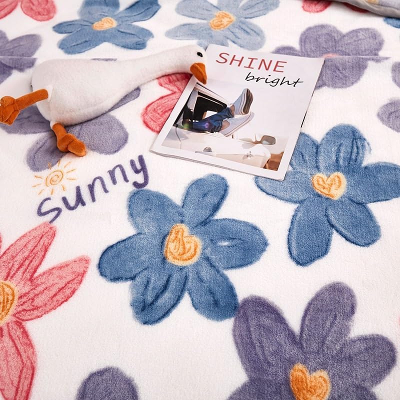 EWUROI Thickened Plush Mink Fleece Fleece Blanket Nap Air Conditioner Blanket Throw(200 * 230cm) - Image 4