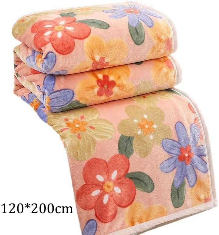 EWUROI Thickened Plush Office Nap Flannel Blanket Sofa Air Conditioner Blanket Throw(120 * 200cm) - Image 6