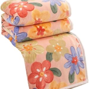 EWUROI Thickened Plush Office Nap Flannel Blanket Sofa Air Conditioner Blanket Throw(120 * 200cm)