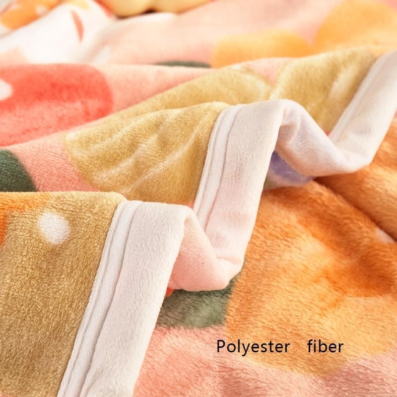 EWUROI Thickened Plush Office Nap Flannel Blanket Sofa Air Conditioner Blanket Throw(120 * 200cm) - Image 5