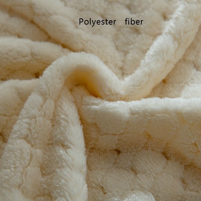 EWUROI Warm Plush Thick Fleece Blanket Flannel Blanket Throw(Gray) - Image 5