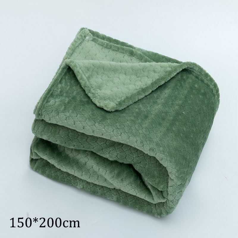 EWUROI Warm Plush Thick Fleece Blanket Flannel Blanket Throw(Gray) - Image 6