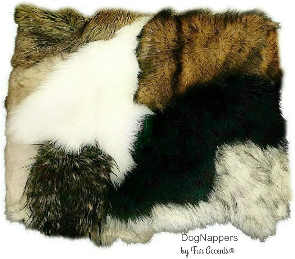 Fur Accents Extraordinary Patchwork Pieced Fur Throw, Sofa Cover, Chair Cover, Premium Fur Bedspread. Blanket, Area Accent Rug, One of a Kind Design, Hand Made to Order USA (2'x4') - Image 3