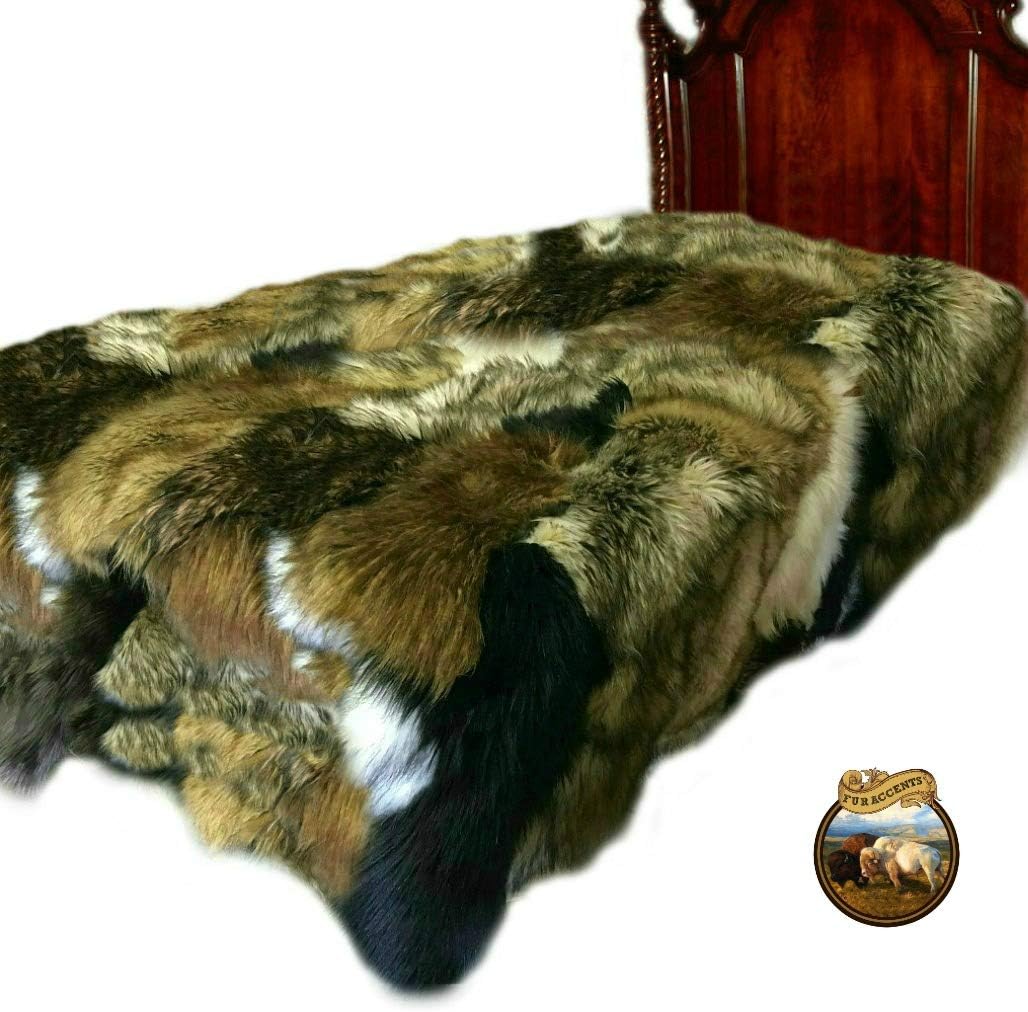 Fur Accents Extraordinary Patchwork Pieced Fur Throw, Sofa Cover, Chair Cover, Premium Fur Bedspread. Blanket, Area Accent Rug, One of a Kind Design, Hand Made to Order USA (2'x4') - Image 4
