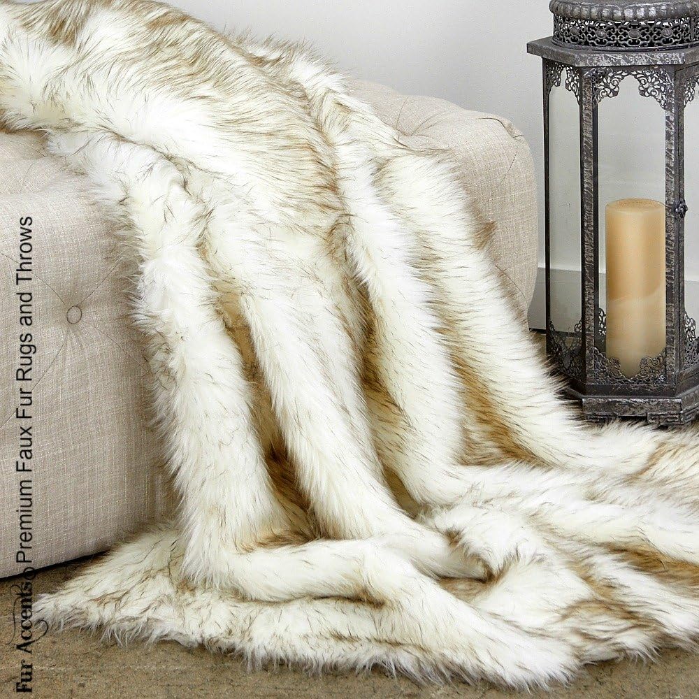 Fur Accents Sumptuous Luxury Faux Fur Throw Blanket - Designer Quality Made in America (58''x60'', Tawny Wolf) - Image 16
