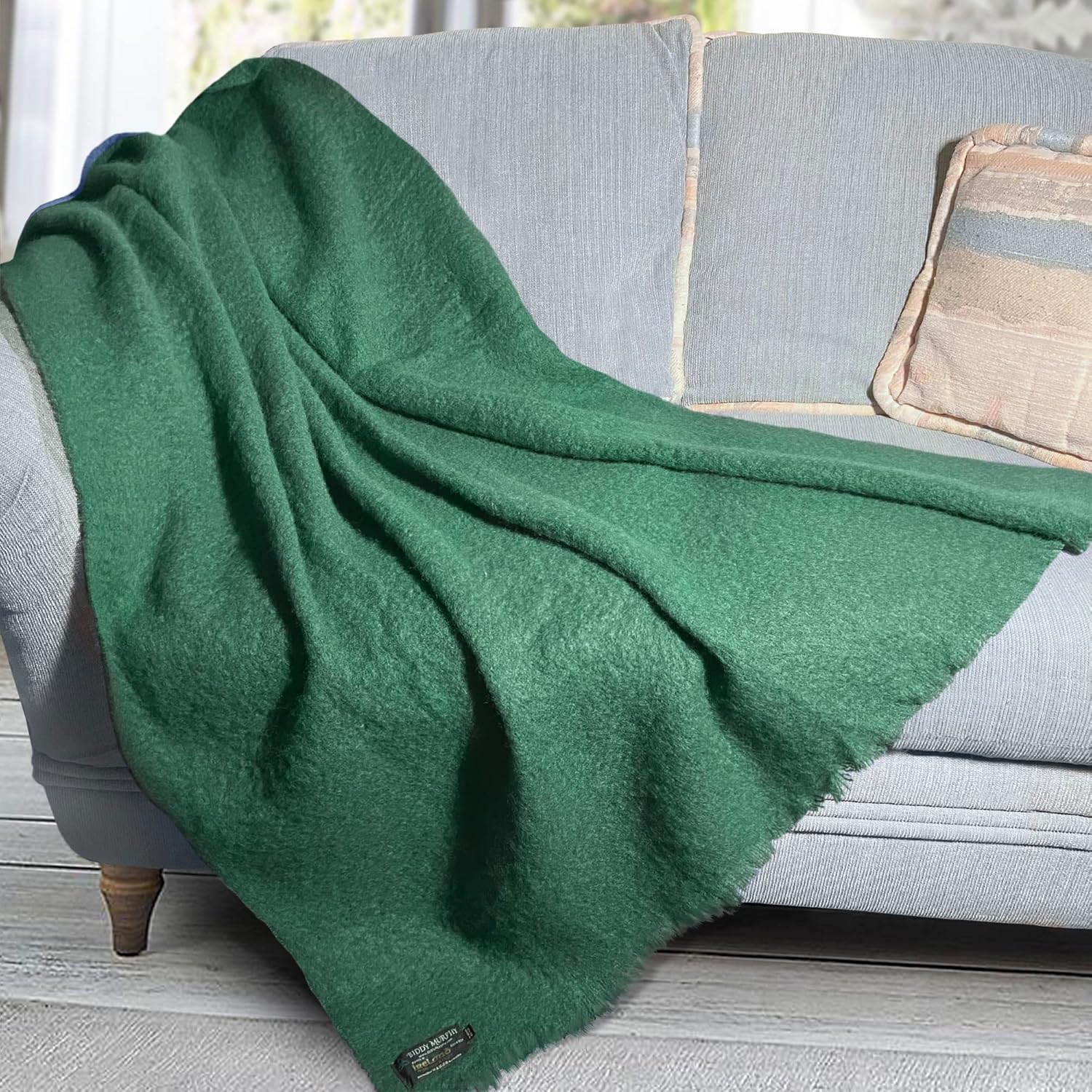 Genuine Irish Angora Mohair Wool Throw Blanket 72"x54" Inches Plaid Multicolor i##e##s: Super Soft Feel ^^ Warmth ^^ Traditional Celtic Style ^^ Imported from Ireland :i##e##s - Image 11