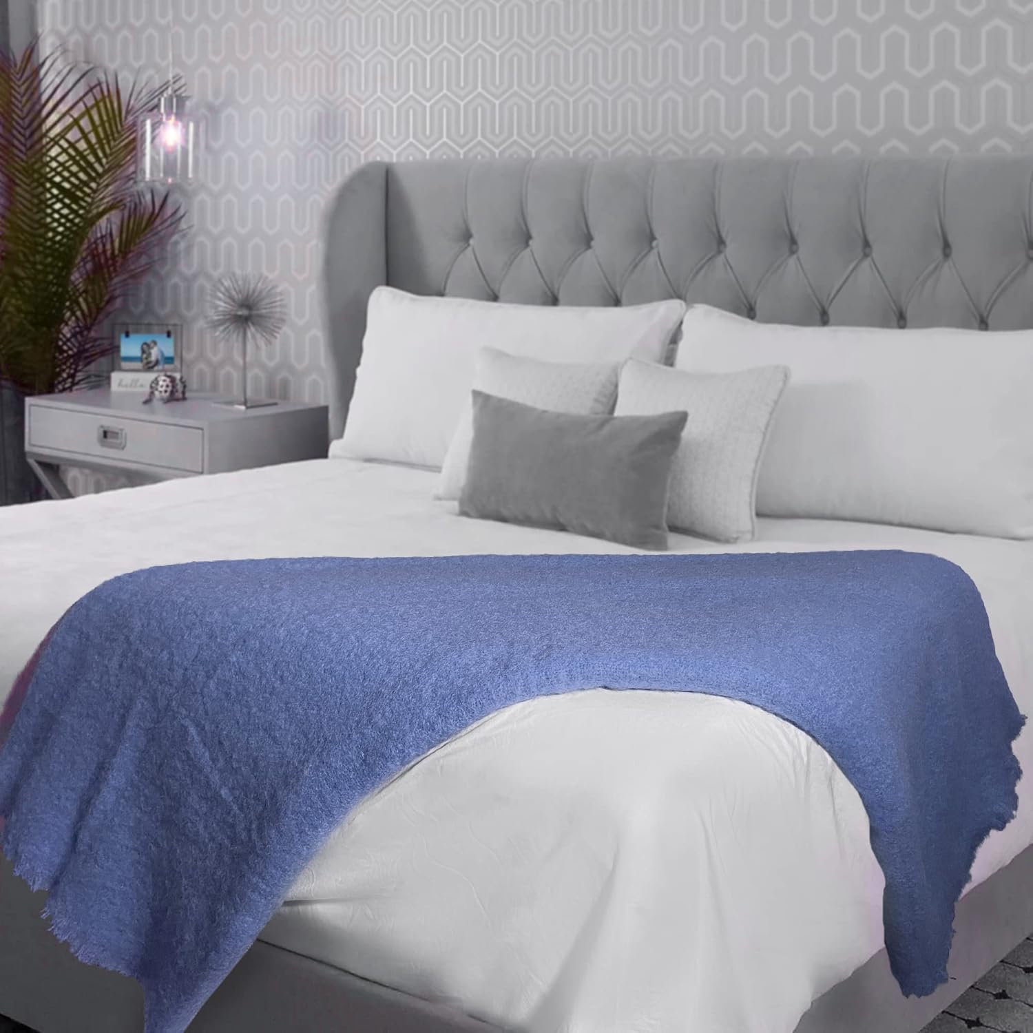 Genuine Irish Angora Mohair Wool Throw Blanket 72"x54" Inches Plaid Multicolor i##e##s: Super Soft Feel ^^ Warmth ^^ Traditional Celtic Style ^^ Imported from Ireland :i##e##s - Image 14