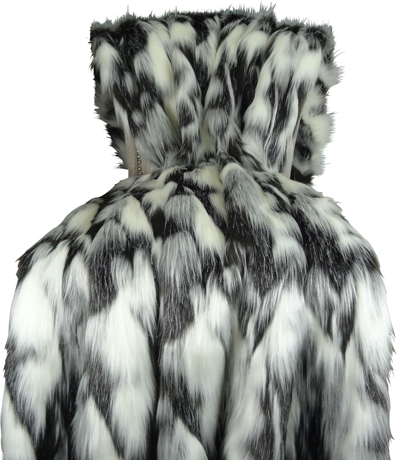 Gray Black White Faux Fur Throw Blanket & Bedspread - Tibet Fox Fur - Gray Black White Luxury Faux Fur - Soft Faux Fur Blanket, Handmade in USA, 16438