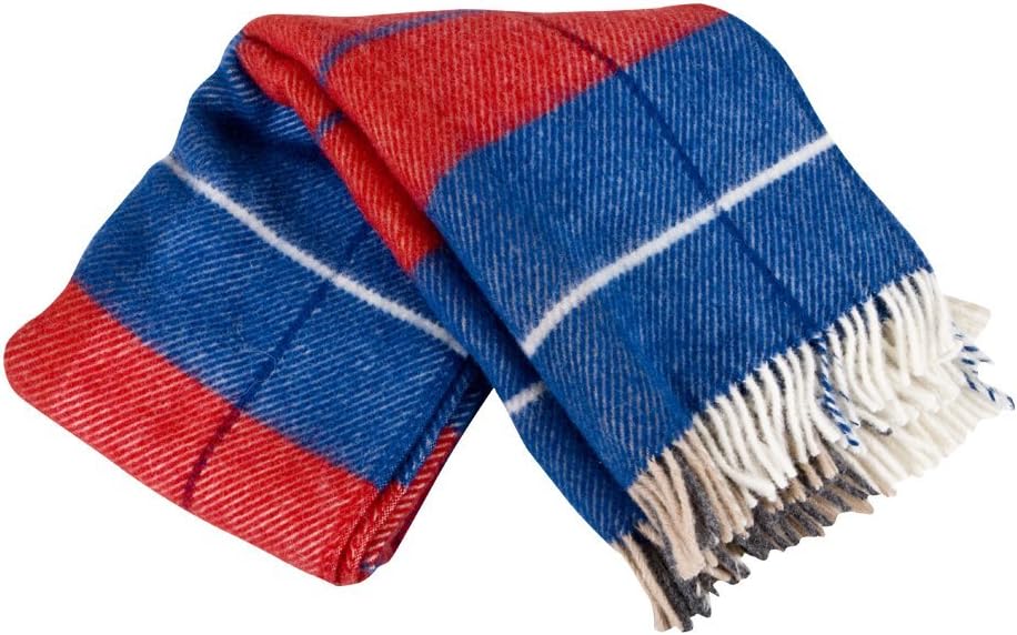 ICEWEAR Ylur 100% Wool Plaid Knit Design Outdoor Throw Blanket Grey - Image 5