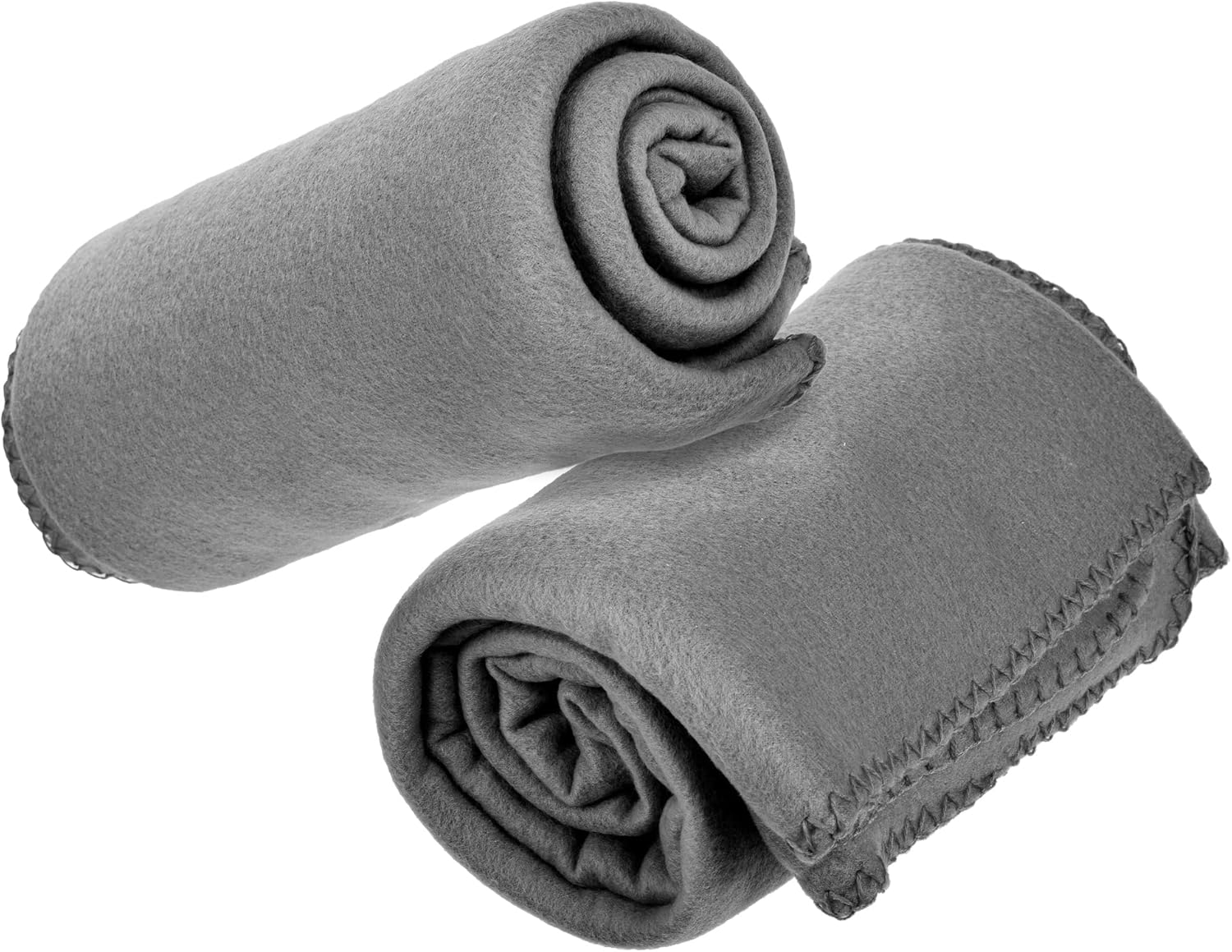 Imperial Home 24 Pack Wholesale Soft Cozy Fleece Blankets - 50" x 60" Comfy Throw Blankets (Grey) - Image 5