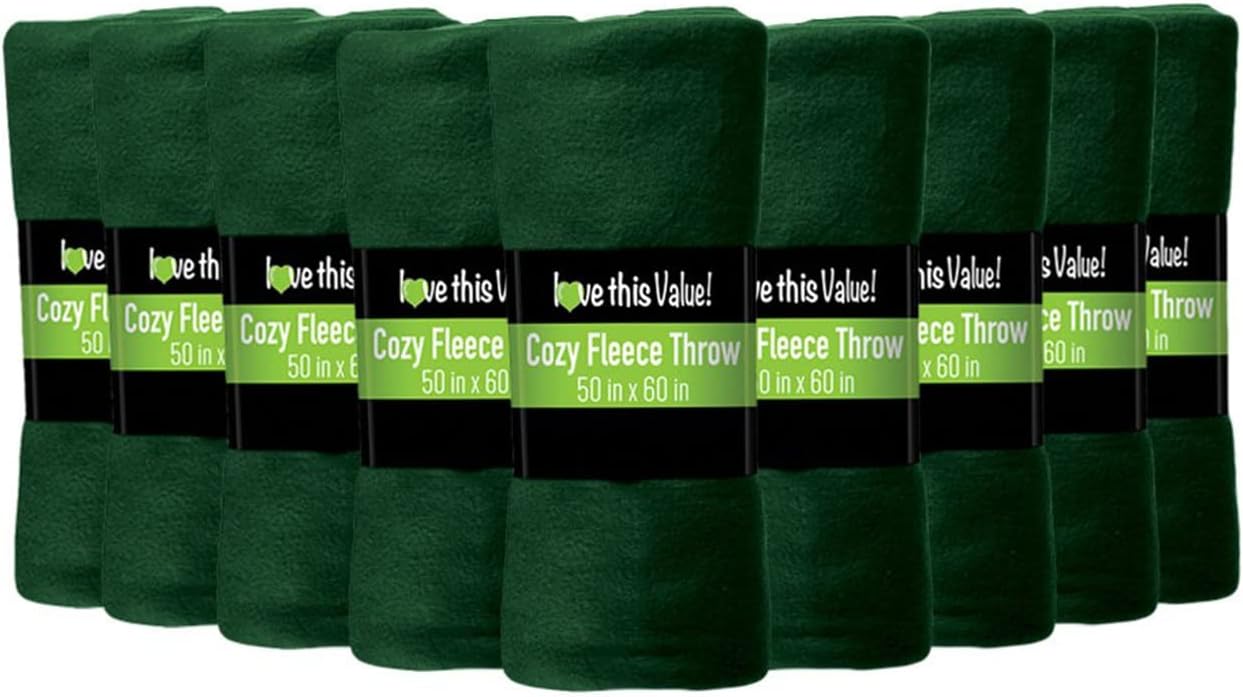 Imperial Home 24 Pack Wholesale Soft Cozy Fleece Blankets - 50" x 60" Comfy Throw Blankets (Grey) - Image 9