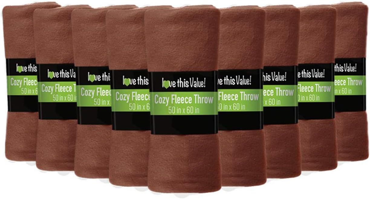 Imperial Home 24 Pack Wholesale Soft Cozy Fleece Blankets - 50" x 60" Comfy Throw Blankets (Grey) - Image 7