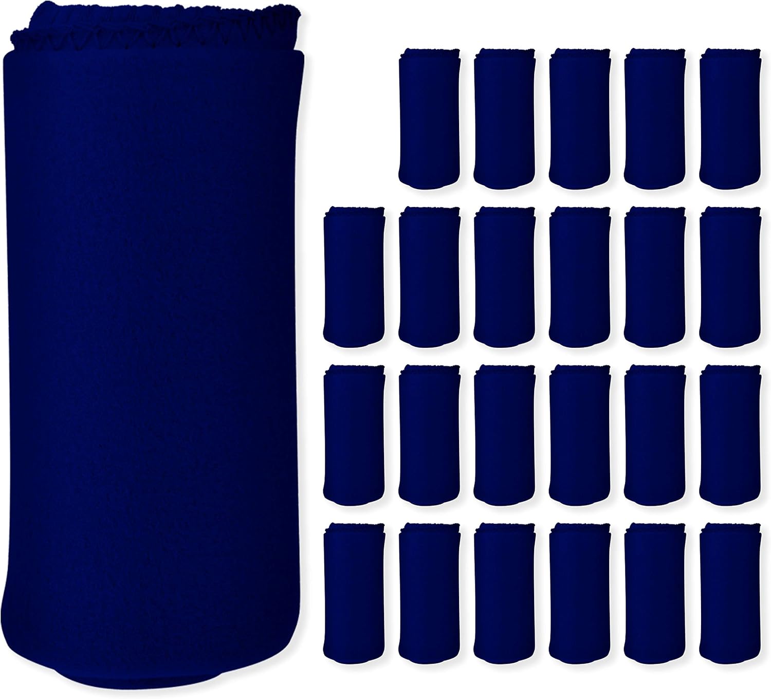 Imperial Home 24 Pack Wholesale Soft Cozy Fleece Blankets - 50" x 60" Comfy Throw Blankets (Grey) - Image 16