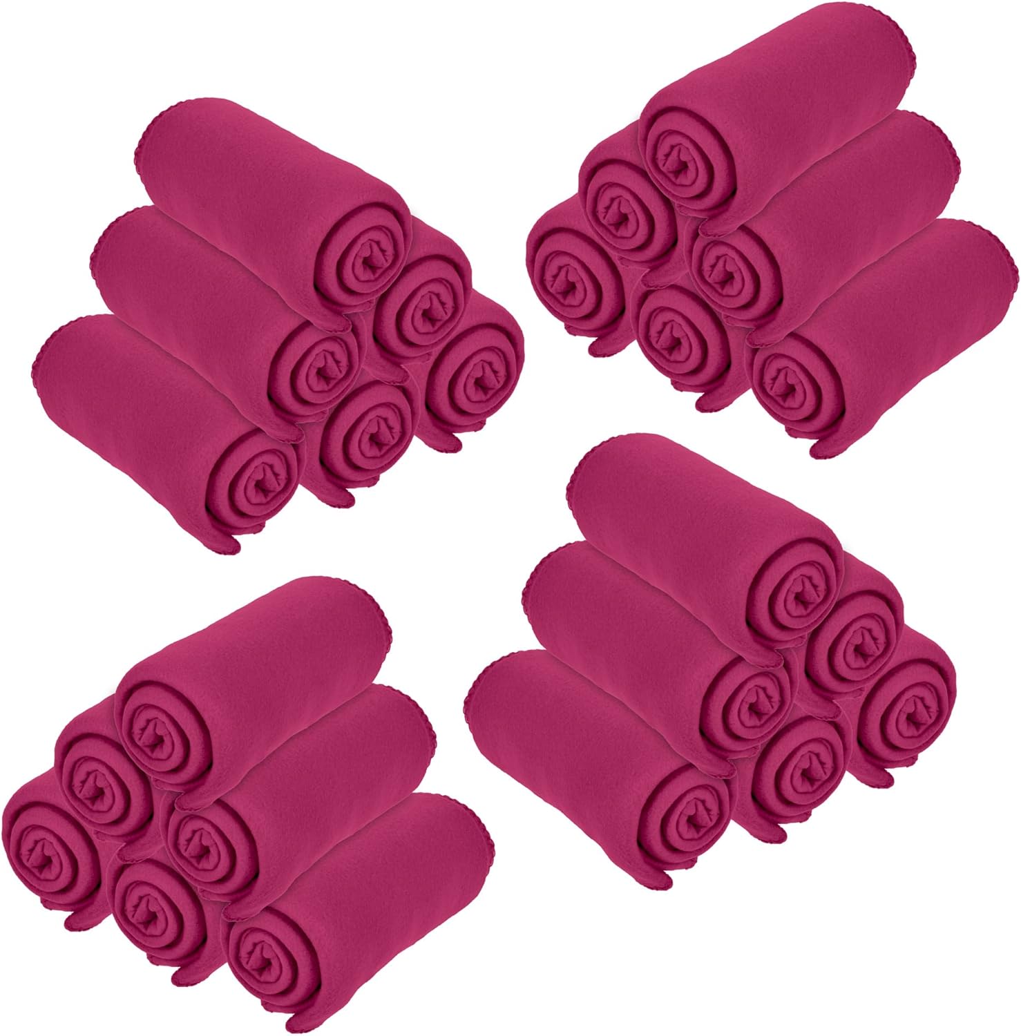 Imperial Home 24 Pack Wholesale Soft Cozy Fleece Blankets - 50" x 60" Comfy Throw Blankets (Grey) - Image 8