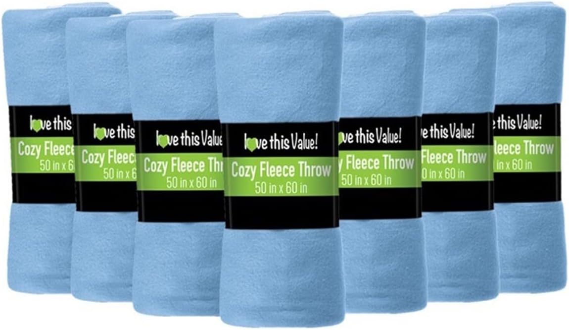 Imperial Home 24 Pack Wholesale Soft Cozy Fleece Blankets - 50" x 60" Comfy Throw Blankets (Grey) - Image 10