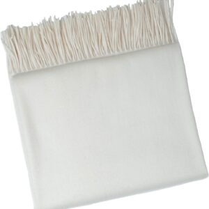 JENNIE LIU Home Luxurious Soft 100% Cashmere Throw Blanket (Cream)