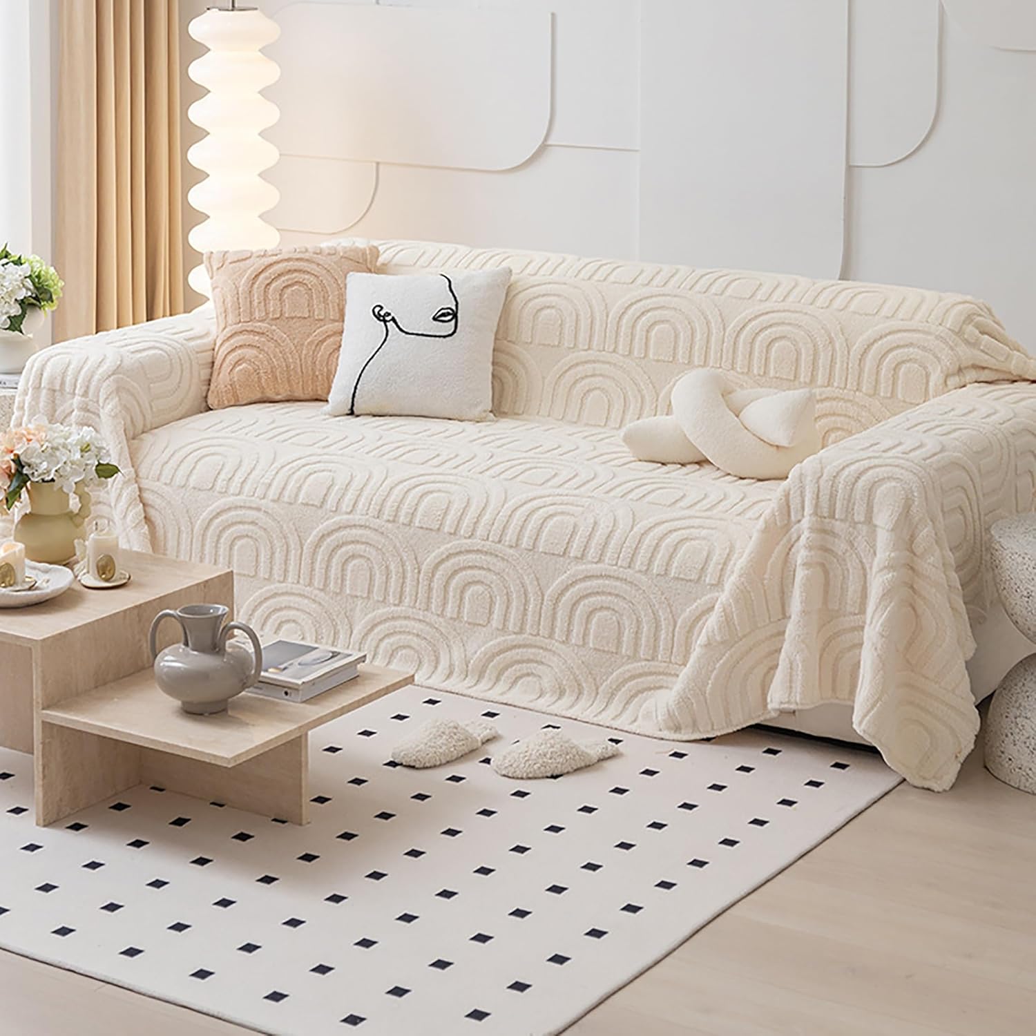 Knit Throw Blanket - Super Soft Cozy Washable Couch Cover, Decorative Knitted Blanket for Sofa, Pets, Bed, and Bench - Perfect for Warmth and Comfort - Image 7