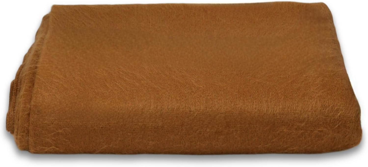 LATITUDE ZERO, Alpaca Wool Throw Blanket | Warm, Ultra-Soft, Breathable, Non-Itchy Blanket-Throw | Hypoallergenic and Beautiful Fabric (Brick Red) - Image 10