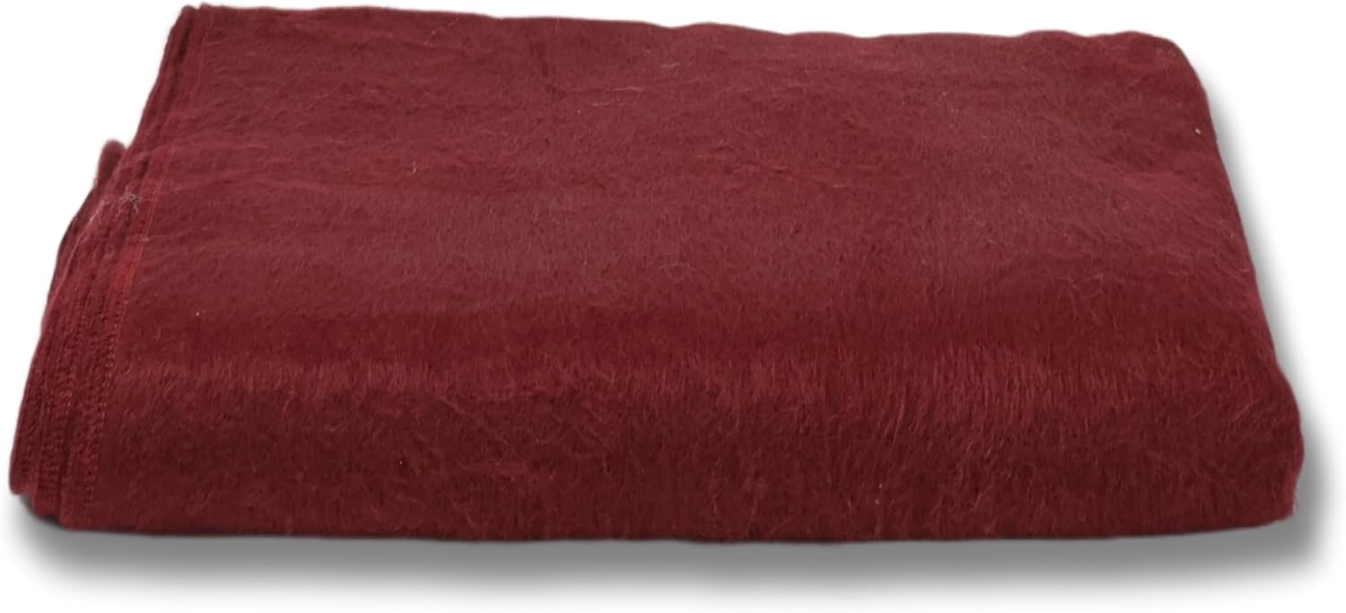 LATITUDE ZERO, Alpaca Wool Throw Blanket | Warm, Ultra-Soft, Breathable, Non-Itchy Blanket-Throw | Hypoallergenic and Beautiful Fabric (Brick Red) - Image 8