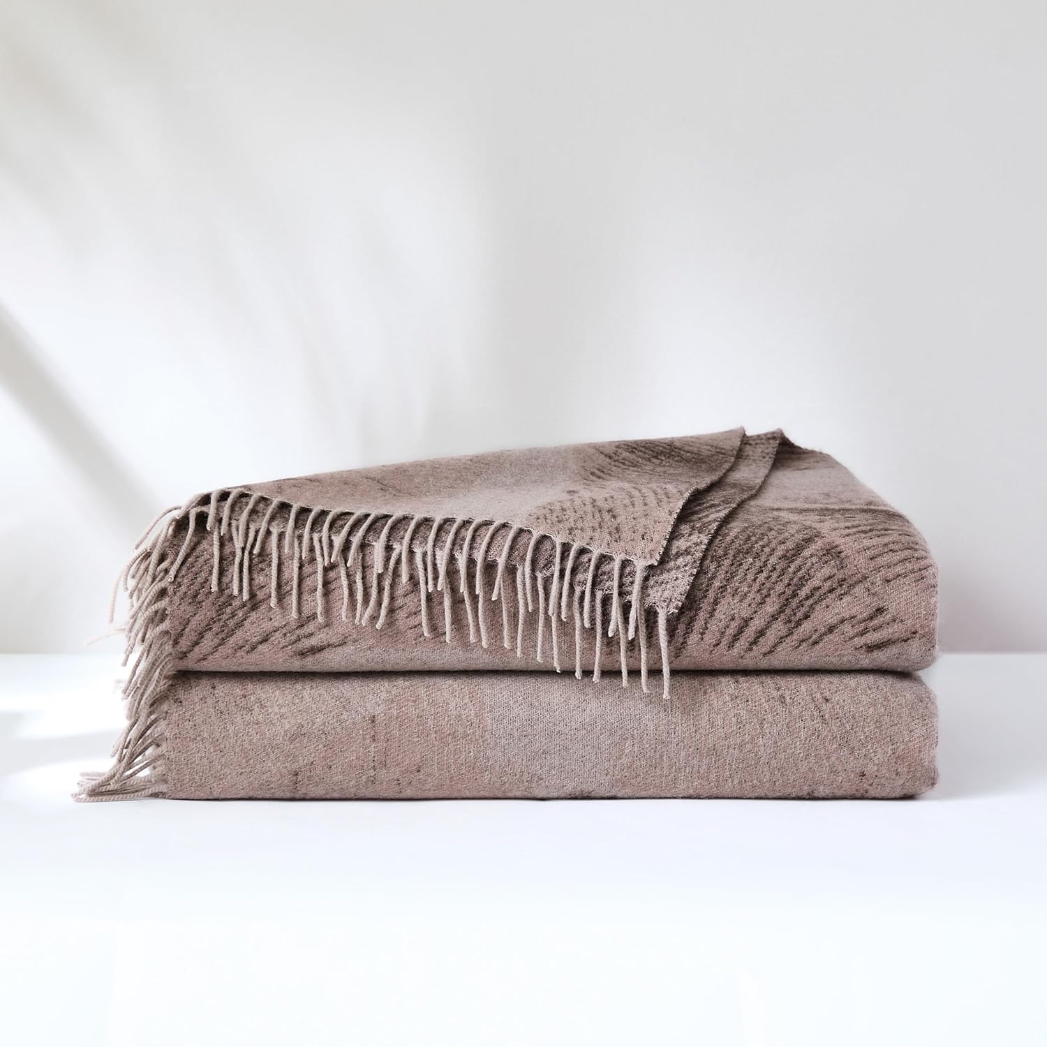 Lush Decor x Chuks Collins Mycelium Dream Throw Blanket Single 60" W x 70" L Dusty Pink - Cozy Wool Blanket - Pink Throw - Super Soft Blanket for Bed, Couch, or Chair - Image 5